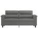 2-seater Sofa Dark Grey 140 Cm Microfibre Fabric Tpkplt