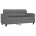 2-seater Sofa Dark Grey 140 Cm Microfibre Fabric Tpkplt