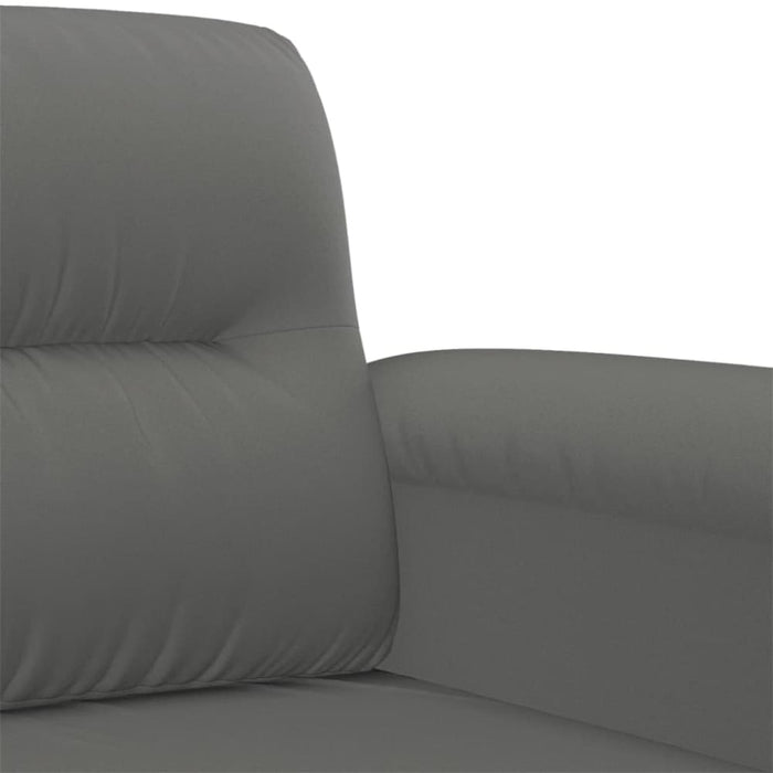 2-seater Sofa Dark Grey 140 Cm Microfibre Fabric Tpkplt