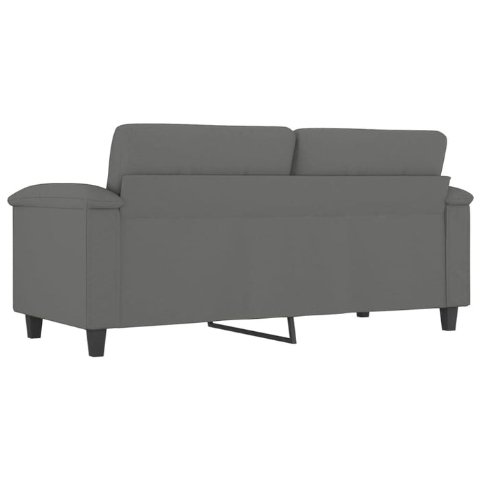 2-seater Sofa Dark Grey 140 Cm Microfibre Fabric Tpkplt