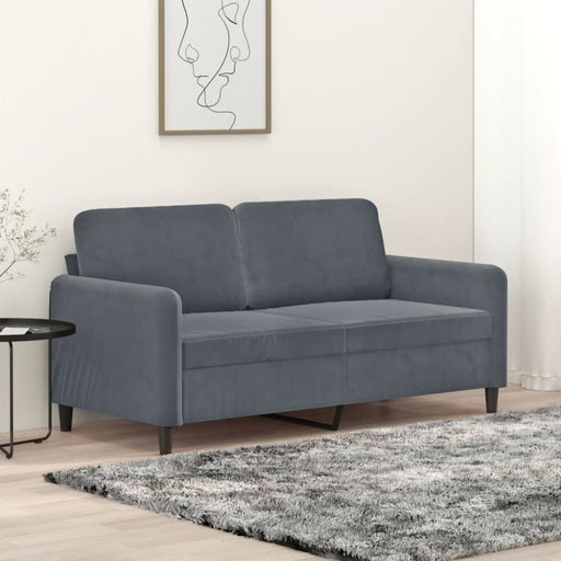 2-seater Sofa Dark Grey 140 Cm Velvet Tpkaat