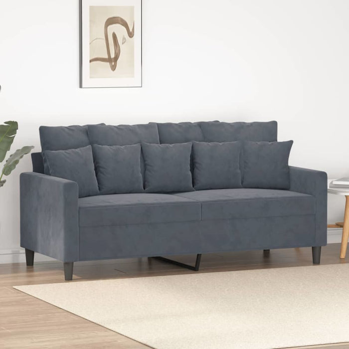 2-seater Sofa Dark Grey 140 Cm Velvet Tpktba