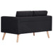 2-seater Sofa Fabric Black Xnotpk