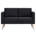 2-seater Sofa Fabric Black Xnotpk