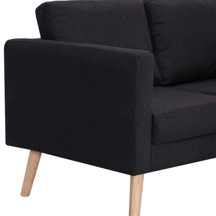 2-seater Sofa Fabric Black Xnotpk