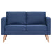 2-seater Sofa Fabric Blue Xnotpp