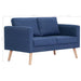 2-seater Sofa Fabric Blue Xnotpp