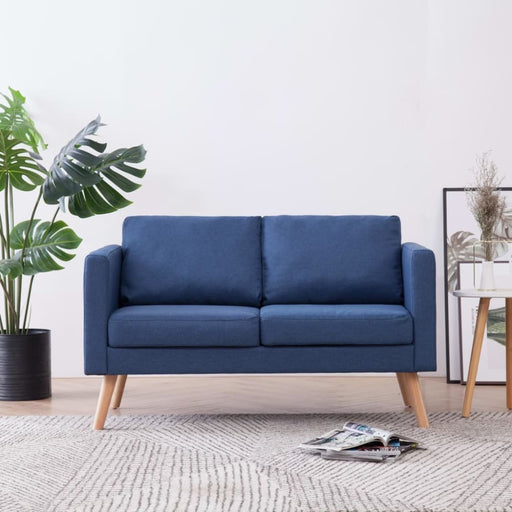 2-seater Sofa Fabric Blue Xnotpp
