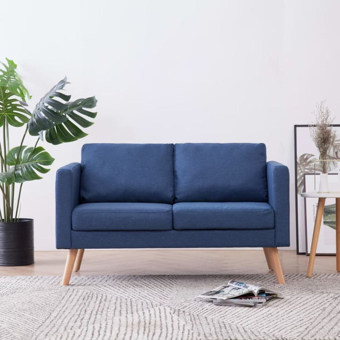2-seater Sofa Fabric Blue Xnotpp