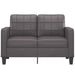 2-seater Sofa Grey 120 Cm Faux Leather Tpkooa