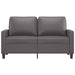 2 - seater Sofa Grey 120 Cm Faux Leather Tpkota