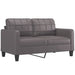 2-seater Sofa Grey 140 Cm Faux Leather Tpkook