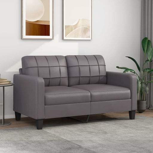 2-seater Sofa Grey 140 Cm Faux Leather Tpkook