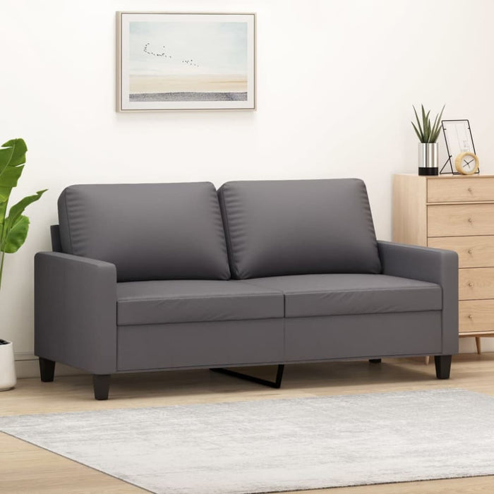 2-seater Sofa Grey 140 Cm Faux Leather Tpkotk