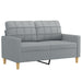 2-seater Sofa Light Grey 120 Cm Fabric Tpkbnt