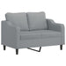 2 - seater Sofa Light Grey 120 Cm Fabric Tpktpo