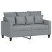 2 - seater Sofa Light Grey 120 Cm Fabric Tpkxpk