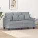 2 - seater Sofa Light Grey 120 Cm Fabric Tpkxpk