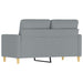 2-seater Sofa Light Grey 120 Cm Fabric Tpkxxi