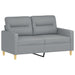 2-seater Sofa Light Grey 120 Cm Fabric Tpkxxi