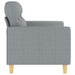 2-seater Sofa Light Grey 120 Cm Fabric Tpkxxi