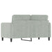 2-seater Sofa Light Grey 120 Cm Velvet Tpkatx