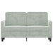 2-seater Sofa Light Grey 120 Cm Velvet Tpkatx