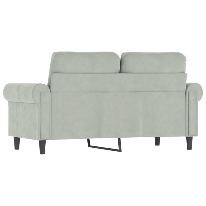 2 - seater Sofa Light Grey 120 Cm Velvet Tpkpok