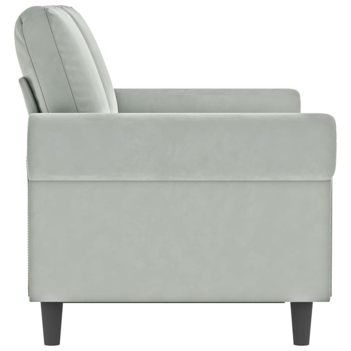 2 - seater Sofa Light Grey 120 Cm Velvet Tpkpok