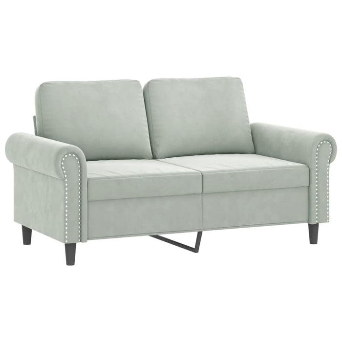 2 - seater Sofa Light Grey 120 Cm Velvet Tpkpok