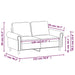 2 - seater Sofa Light Grey 120 Cm Velvet Tpkpok