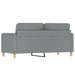 2 - seater Sofa Light Grey 140 Cm Fabric Tpkain