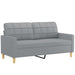 2-seater Sofa Light Grey 140 Cm Fabric Tpkbko