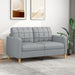 2-seater Sofa Light Grey 140 Cm Fabric Tpkbko