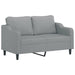 2 - seater Sofa Light Grey 140 Cm Fabric Tpktpk