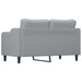 2 - seater Sofa Light Grey 140 Cm Fabric Tpktpk