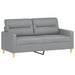 2-seater Sofa Light Grey 140 Cm Fabric Tpkxtp