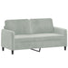 2 - seater Sofa Light Grey 140 Cm Velvet Tpkaax