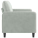 2 - seater Sofa Light Grey 140 Cm Velvet Tpkaax