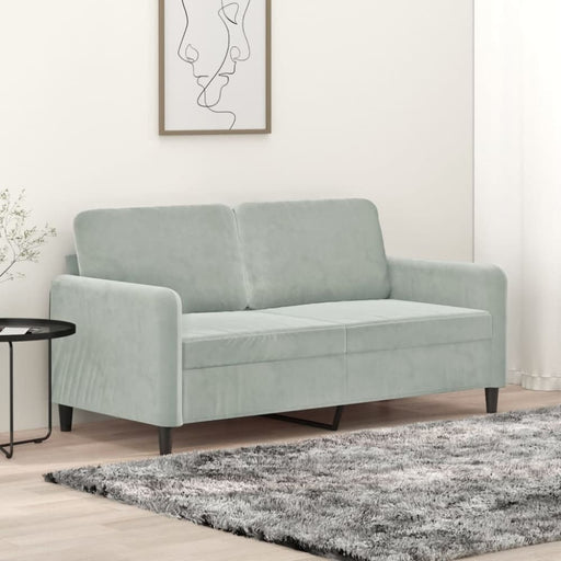 2 - seater Sofa Light Grey 140 Cm Velvet Tpkaax