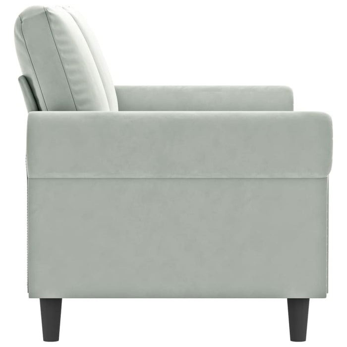 2-seater Sofa Light Grey 140 Cm Velvet Tpkpxk