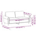 2-seater Sofa Light Grey 140 Cm Velvet Tpkpxk