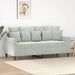 2-seater Sofa Light Grey 140 Cm Velvet Tpktbt