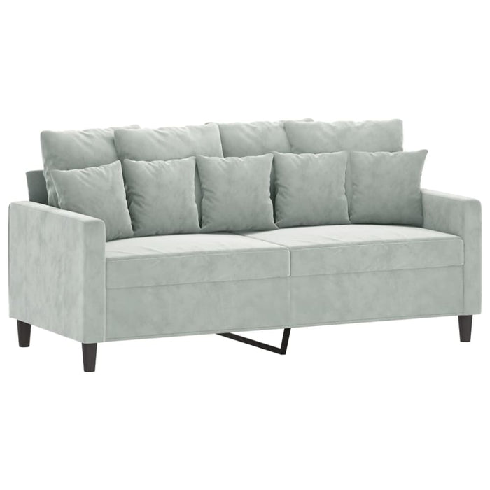 2-seater Sofa Light Grey 140 Cm Velvet Tpktbt