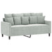 2-seater Sofa Light Grey 140 Cm Velvet Tpktbt