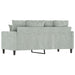 2-seater Sofa Light Grey 140 Cm Velvet Tpktbt