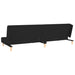2 - seater Sofa Bed With Two Pillows Black Fabric Ttipka