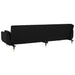 2-seater Sofa Bed with Two Pillows Black Velvet Ttipnn