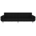 2-seater Sofa Bed with Two Pillows Black Velvet Ttipnn