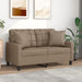 2-seater Sofa With Throw Pillows Cappuccino 120 Cm Faux